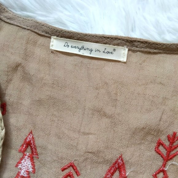 Do Everything In Love Vest Crochet Fringe Longline Open One Size - Picture 7 of 7